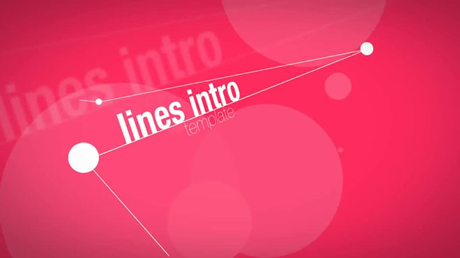 【免费下载】Motion 5模板Lines Intro三维空间点线链接文字图像介绍动画展示