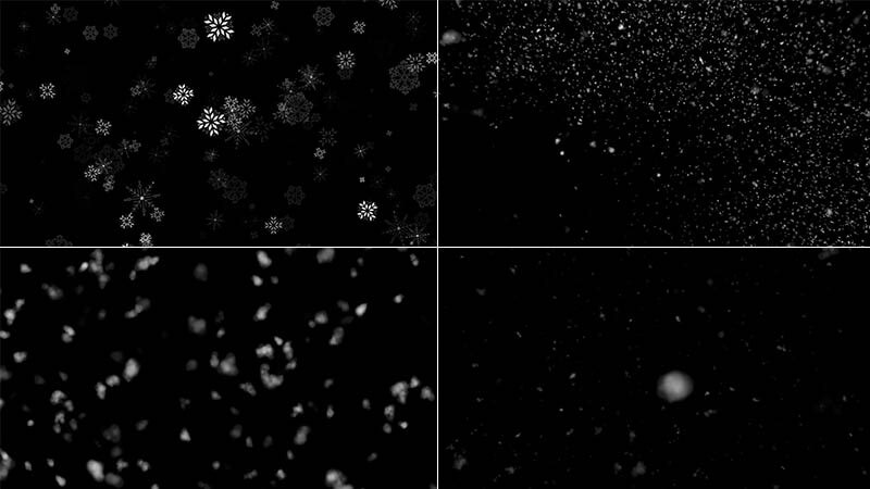 AE/PR/FCPX视频素材：雪花下雪飘雪高清视频合成叠加素材162个