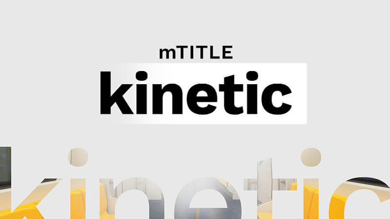 FCPX插件mTitle Kinetic动感快节奏活力字幕标题动画预设40个