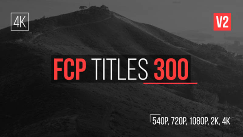 Final Cut Pro X插件FCP Titles文字标题300个字幕特效动画FCPX