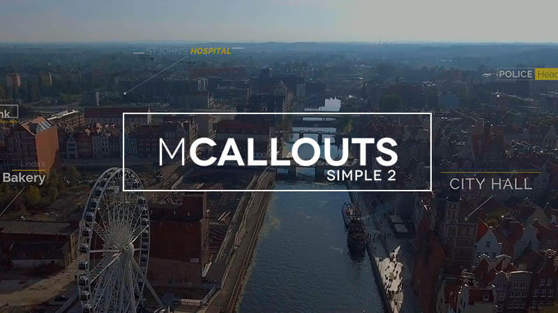 FCPX插件mCallout Simple V2自动跟踪线条呼出文字介绍动画50种 + 使用教程 for Final Cut Pro X