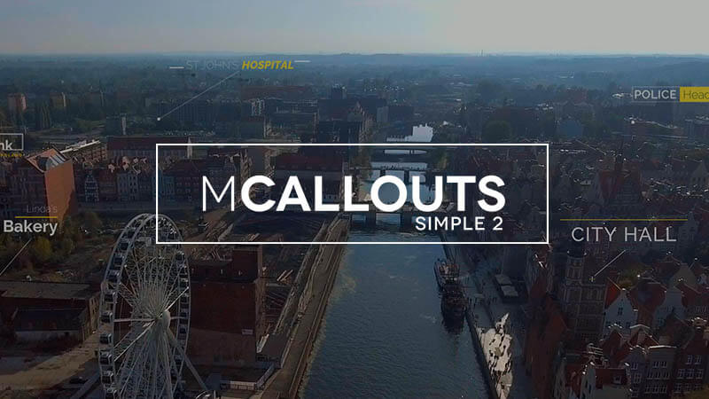 FCPX插件mCallouts Simple V2自动跟踪线条呼出文字介绍动画50种 + 使用教程 for Final Cut Pro X