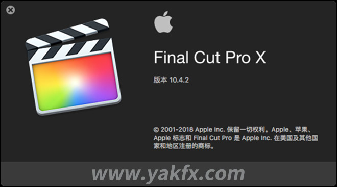 【免费下载】苹果MAC系统视频剪辑软件 Final Cut Pro X 10.4.2（英、中文版等多国语言）