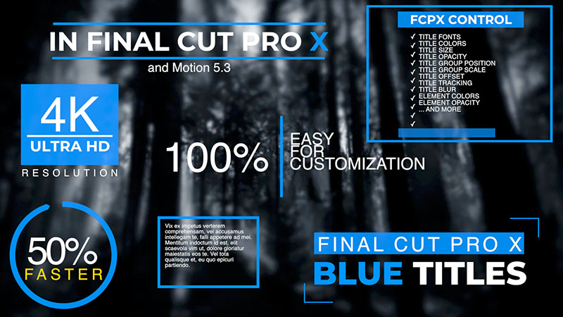 【免费下载】FCPX插件TITLES 4K现代简约风格字幕标题动画预设25个