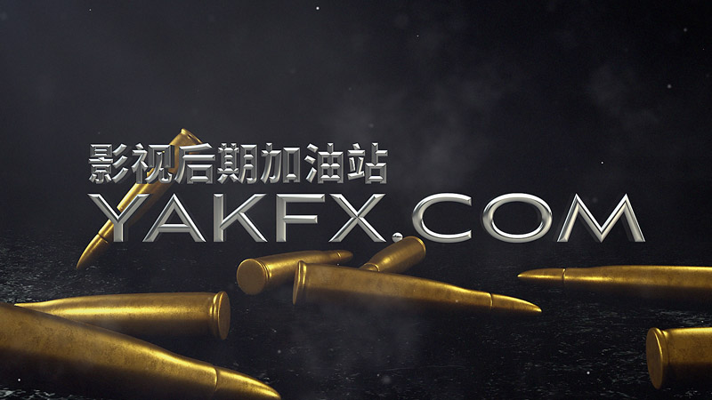 【免费下载】FCPX模板Bullet Title子弹掉落场景字幕标题LOGO模板 for Final Cut Pro X