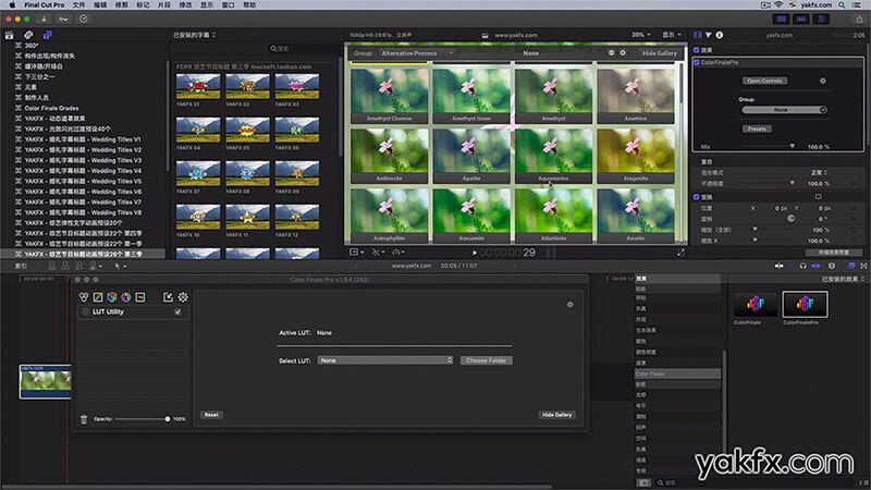 Final Cut Pro X中文教程FCPX插件Color Finale如何添加加载LUT以及调节层使用教程