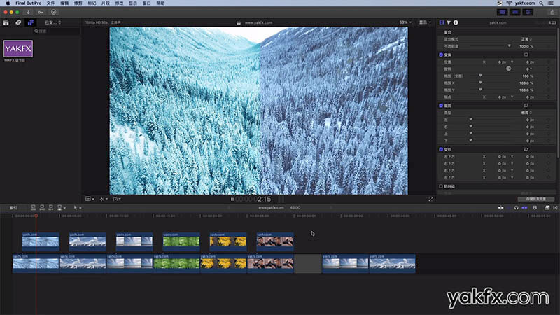 Final Cut Pro X中文教程FCPX插件Looks 4视频调色预设的使用教程