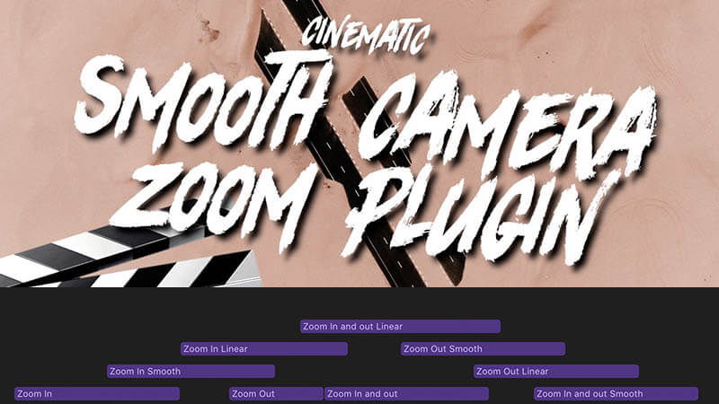 FCPX插件Smooth Camera Zooms自定义中心点平滑相机缩放动画效果预设