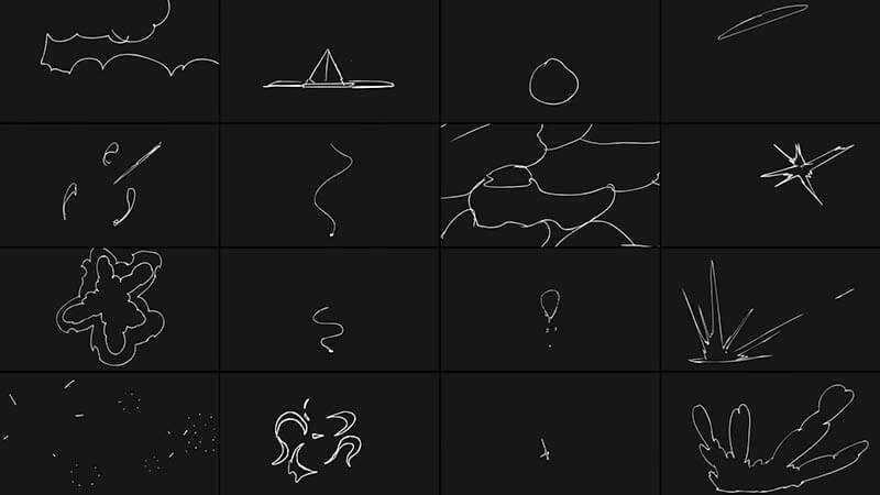 FCPX插件Abstract Scribble Animations抽象涂鸦元素动画预设