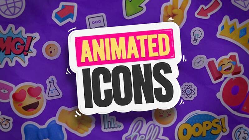 FCPX插件Animated Icons创意简洁图标动画预设