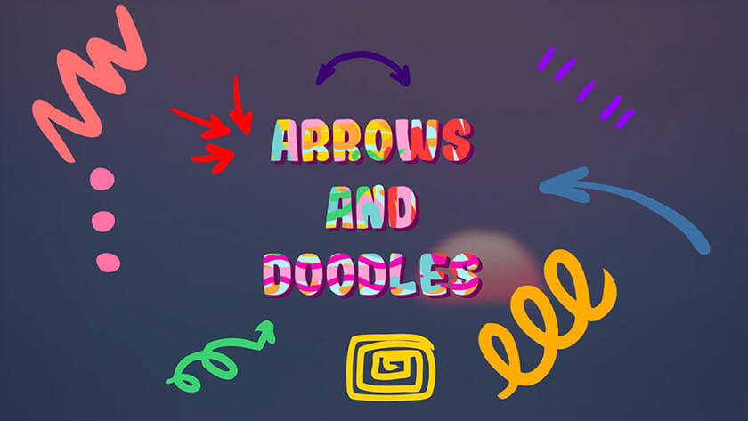 FCPX插件Arrows And Doodles箭头涂鸦元素动画预设