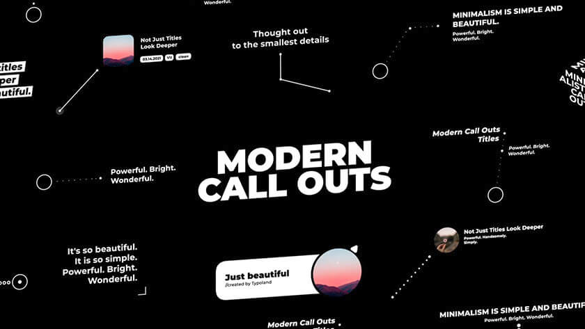 FCPX插件Modern Call Outs清新现代线条呼出字幕动画预设