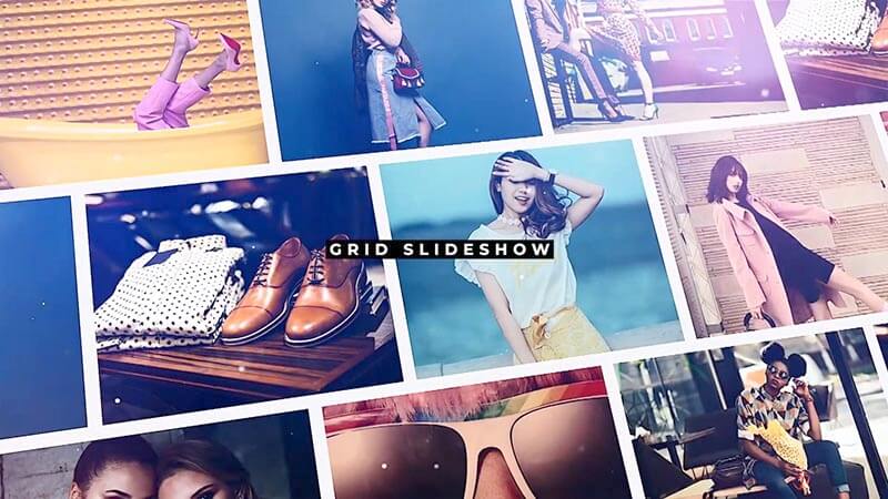 FCPX插件Grid Fashion Slideshow网格时尚图文展示模板