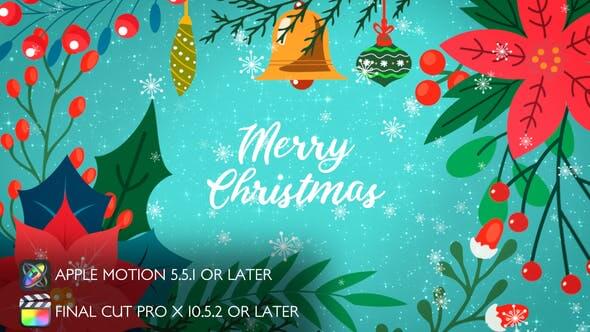FCPX插件Christmas Wishes圣诞节祝福模板