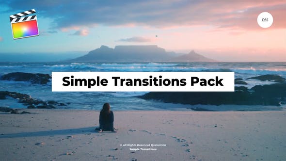 FCPX插件Simple Transitions Package现代简洁过渡转场预设16个