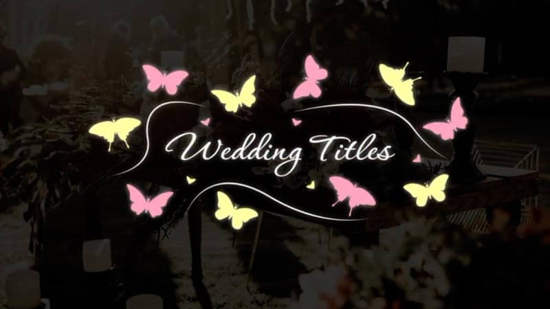 FCPX插件Wedding Titles Pack个性创意婚礼标题动画预设
