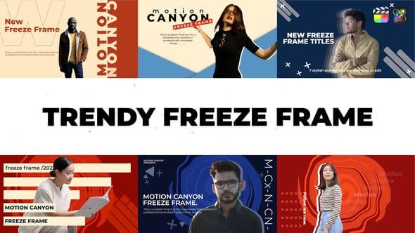 FCPX插件Trendy Freeze Frame时尚简约局部人物冻结静帧动画效果