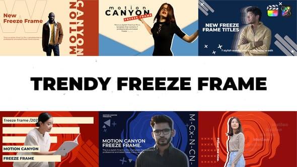 FCPX插件Trendy Freeze Frame时尚简约局部人物冻结静帧动画效果