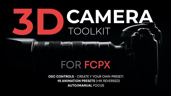 FCPX插件3D Camera Rig摄像机三维透视效果动画控制工具