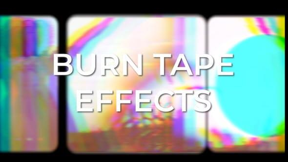 FCPX插件Burn Tape Effect老磁带损坏干扰效果预设