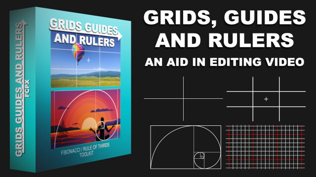 FCPX插件Grids Guides And Rulers网格参考线黄金分割线标尺预设