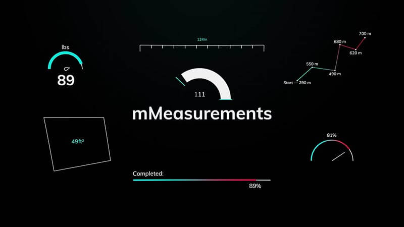 FCPX插件mMeasurements测量线条距离速度时间标注指示文字动画预设22个