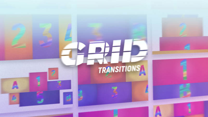 FCPX插件Grid Transitions多画面网格动态分屏切换转场过渡预设40个