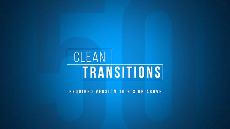 FCPX插件Clean Transitions现代清新简洁过渡转场预设50个