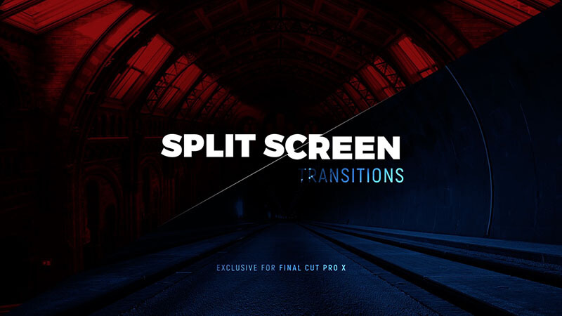 FCPX插件Split Screen Transitions视频分屏转场预设21个