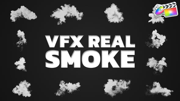 FCPX插件VFX Real Smoke真实烟雾特效动画预设12个