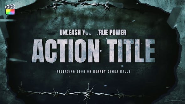 FCPX插件Action Title Pro片头片尾破碎抖动字幕标题动画模板预设