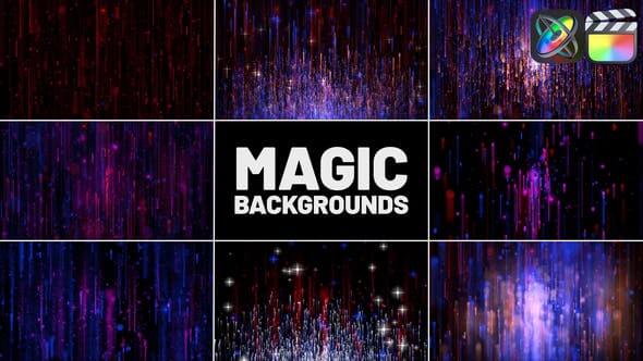 FCPX插件Magic Backgrounds绚丽魔法粒子光效背景动画