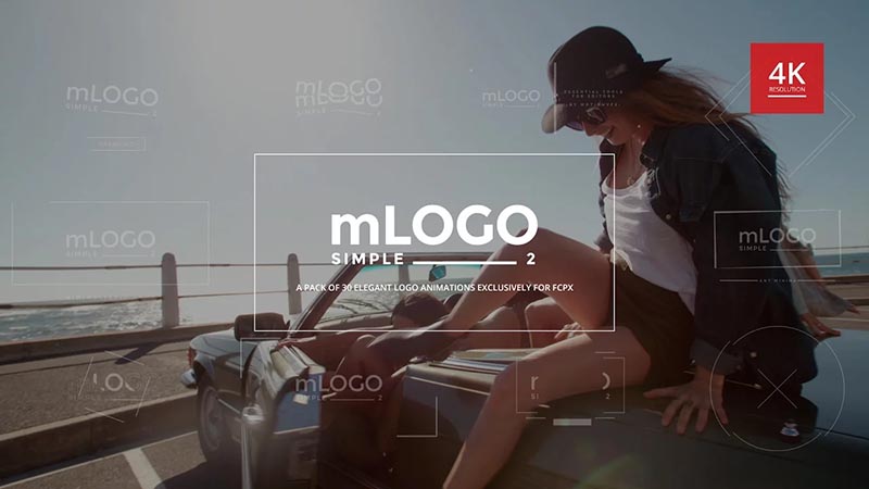 FCPX插件mLogo Simple 2简单线条LOGO演绎动画预设30个