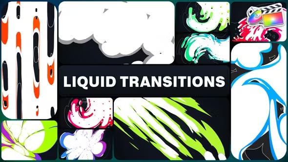 FCPX插件Colorful Liquid Transitions彩色流体过渡转场预设10个