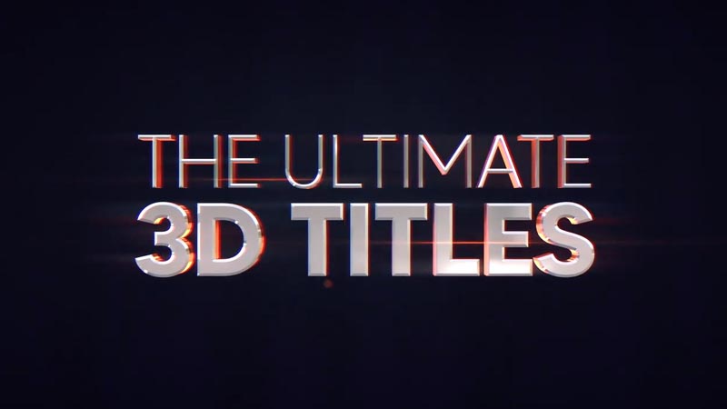 FCPX插件Ultimate 3D Titles史诗震撼三维文字标题动画预设37个